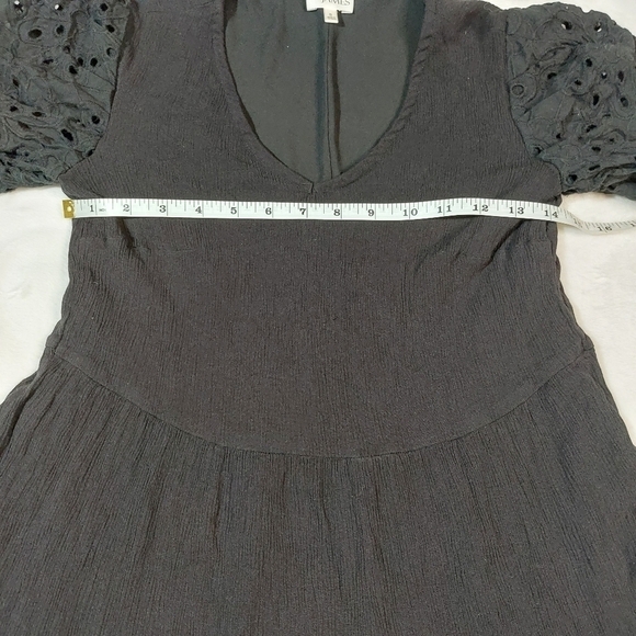 AVA JAMES BLACK LACE SLEEVE DRESS SIZE SMALL - Picture 2 of 7
